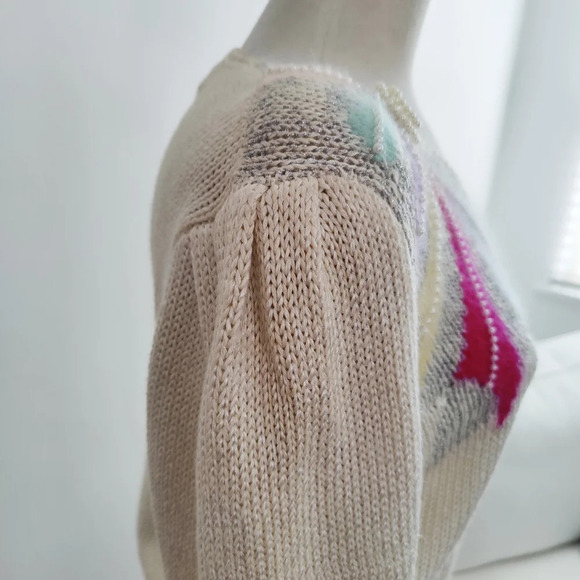 Vintage Angora Sweater / Angora / Beading / Size Large - Picture 4 of 6